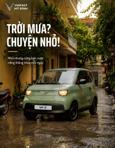 VinFast VF 2 – chiếc xe điện nhỏ gọn hướng tới nhu cầu di chuyển hàng ngày trong đô thị.